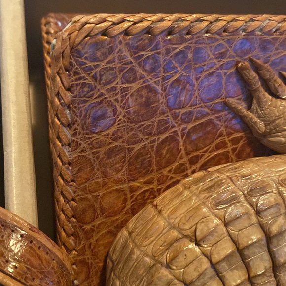 perfect⭐️ VTG condition purse with many compartments, real alligator purse AS IS - Picture 10 of 12